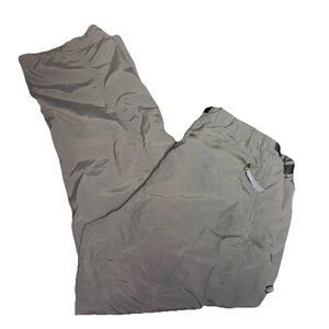 Patagonia Pants Mens XL Gray Hiking Elastic Waist Belted Zip Pocket Gorpcore